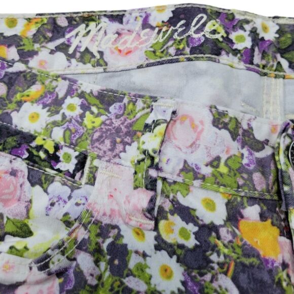 Madewell Jeans Size 29 30x28 Madewell Skinny Skinny Ankle Jeans  Stretch Floral - Picture 5 of 7